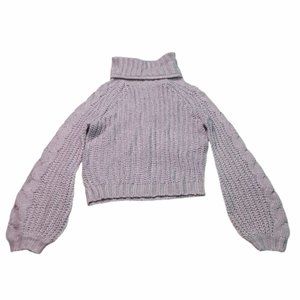 Juniors Womens Sweater Size Small S Long Sleeve Purple Knit Turtleneck NWT